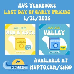 HVS Yearbooks Last Day of Early Pricing 1/31/2026 - Available at HVPTO.COM/SHOP